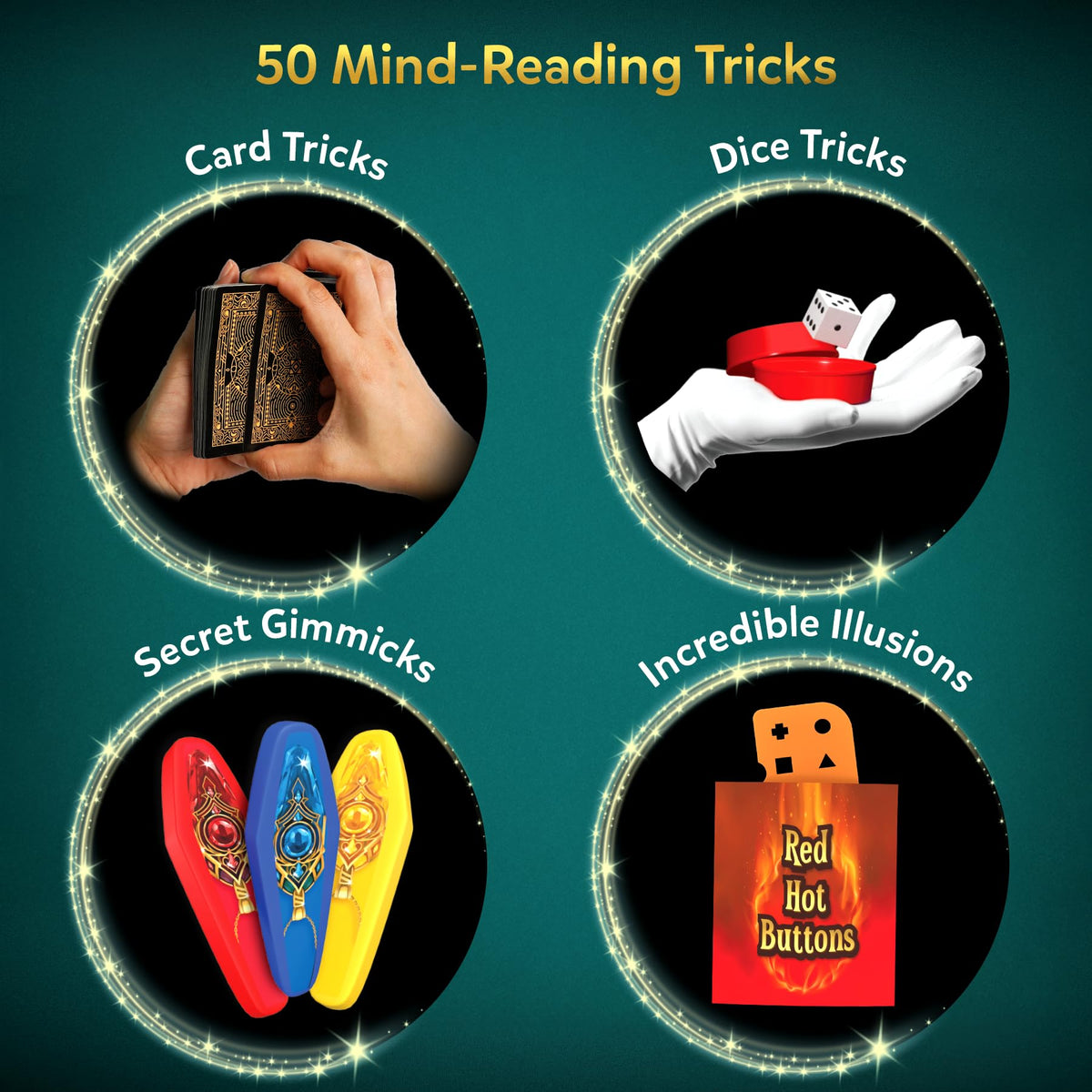 Predict thoughts demonstration using Skillmatics kit visuals and cues