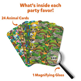 Close-up of a Skillmatics Can You Spy Animals card with a hidden camera cue.