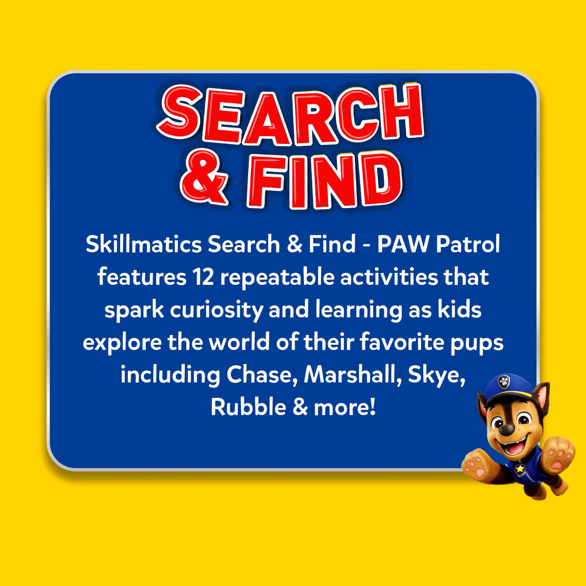 Skillmatics Paw Patrol on-the-go learning is great for travel.