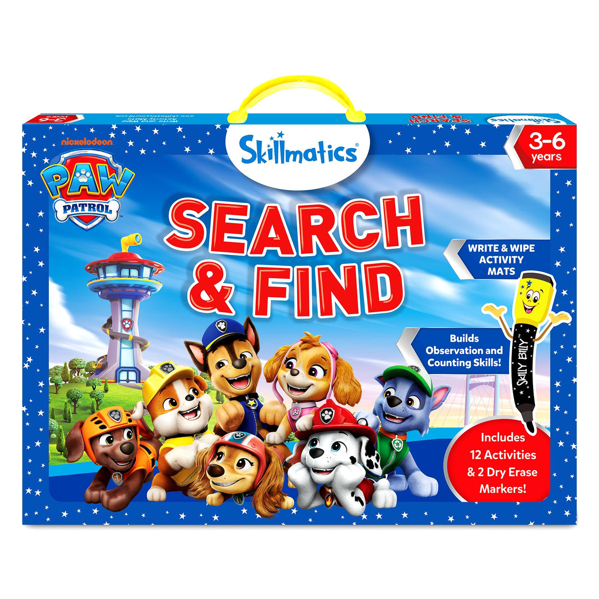 Skillmatics Paw Patrol mats pack supports screen-free learning through play.