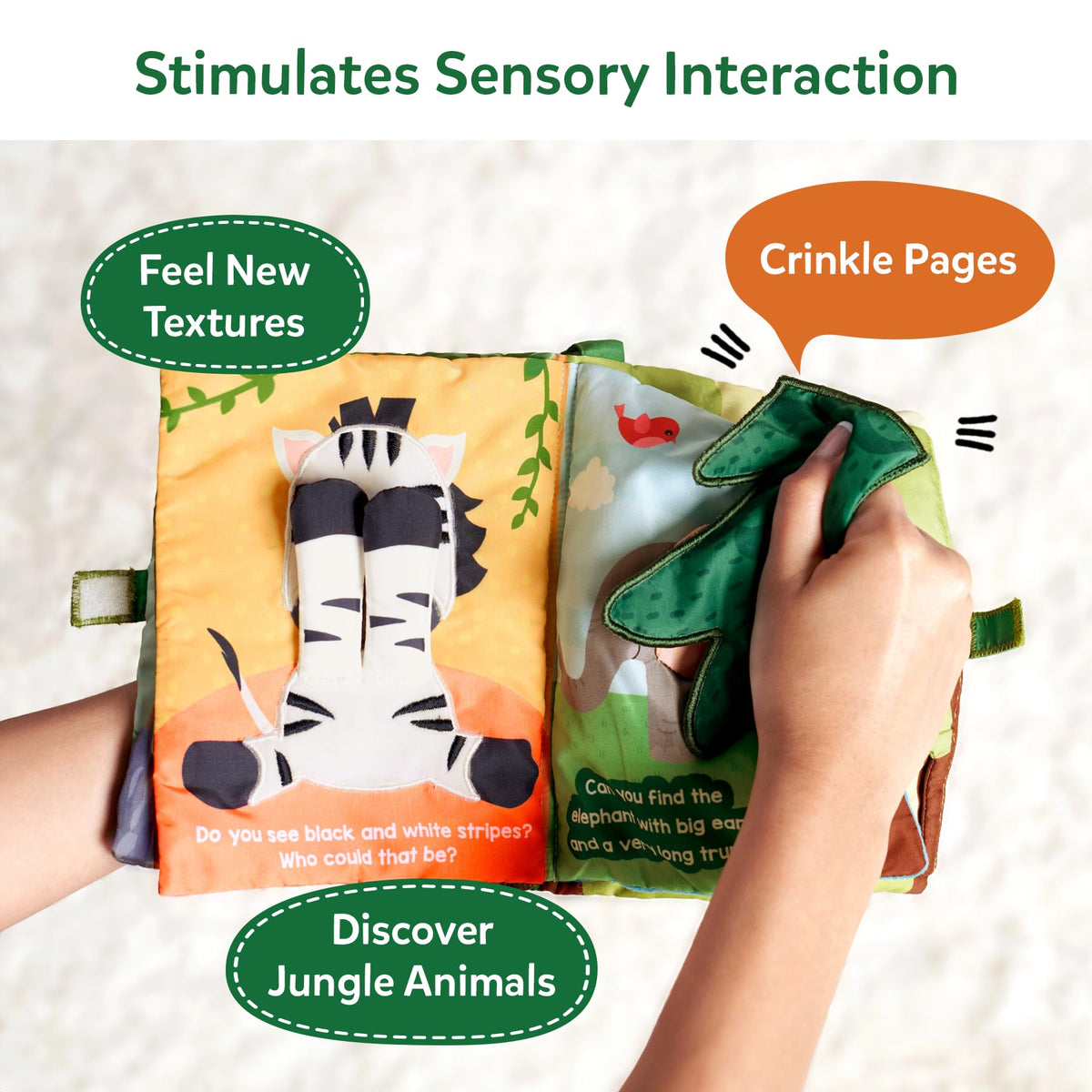 Skillmatics Peek-A-Boo Jungle Book movable animals for hands-on interaction