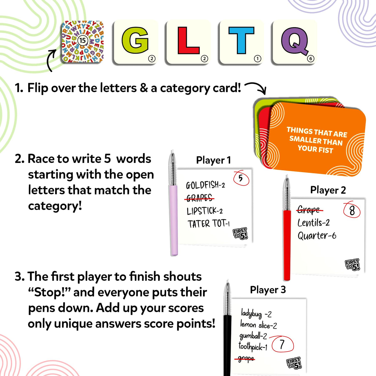 Skillmatics pens and notepad set ready for rapid word writing.