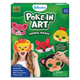 Skillmatics Poke-in Art Animal Masks packaging shows a mess-free craft starter for kids