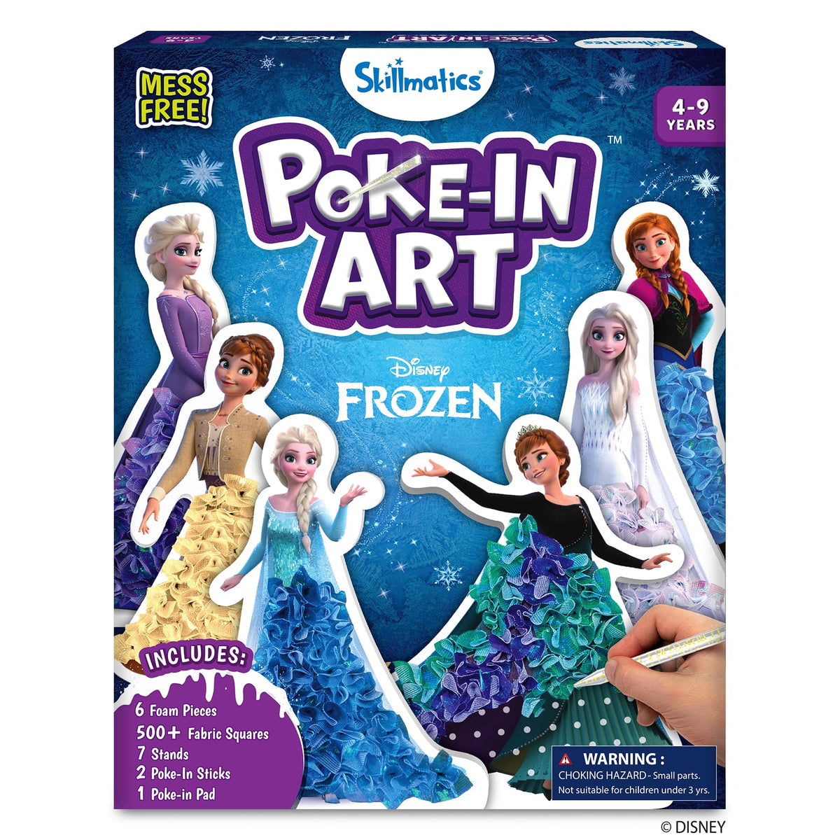 Skillmatics Poke-in Art Disney Frozen Elsa on a stand for colorful home decor.
