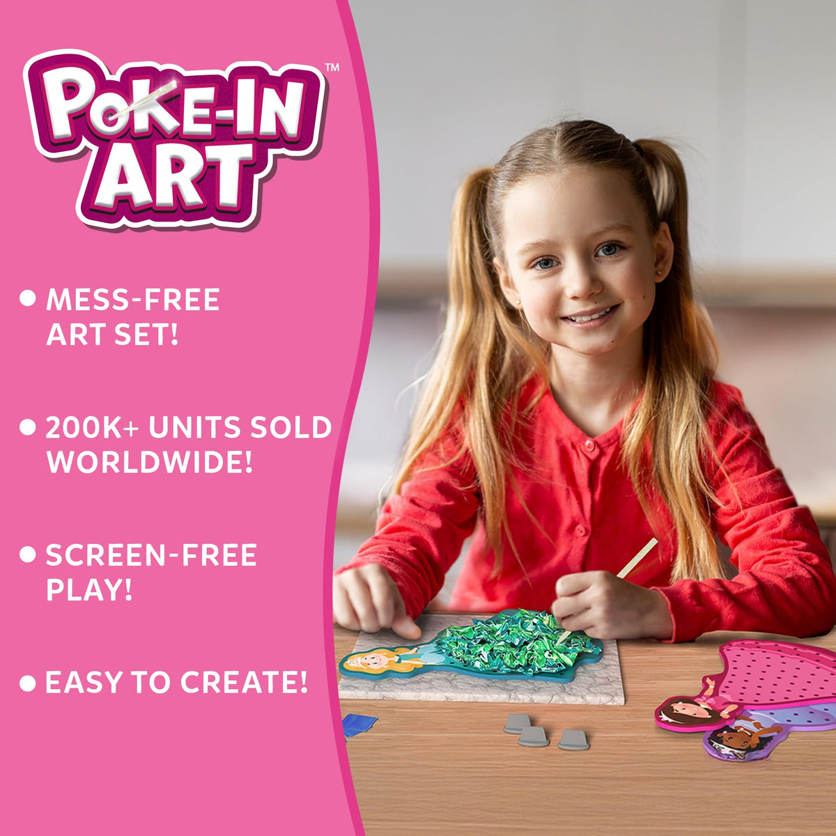 Skillmatics Poke-in Art fabric squares ready to decorate foam princess gowns