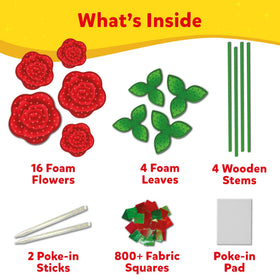 Skillmatics Poke-in Art foam flowers and leaves offer tactile color for arranging petals