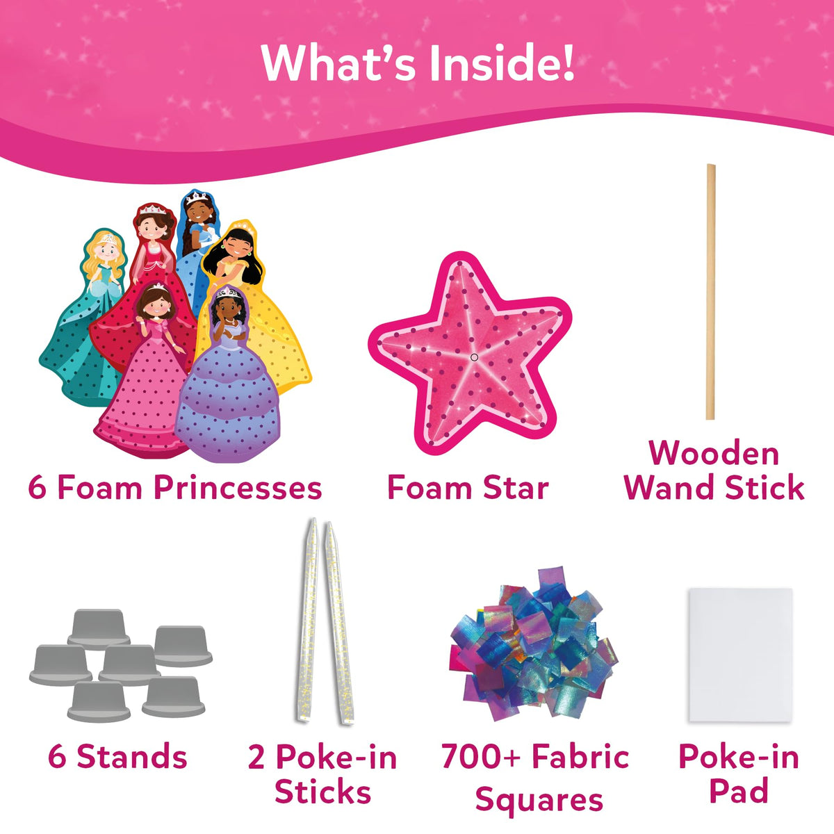Skillmatics Poke-in Art foam princess figure for creative dress decorating