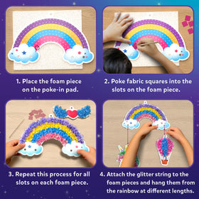 Skillmatics Poke-in Art glitter string adds hanging charm without glue.