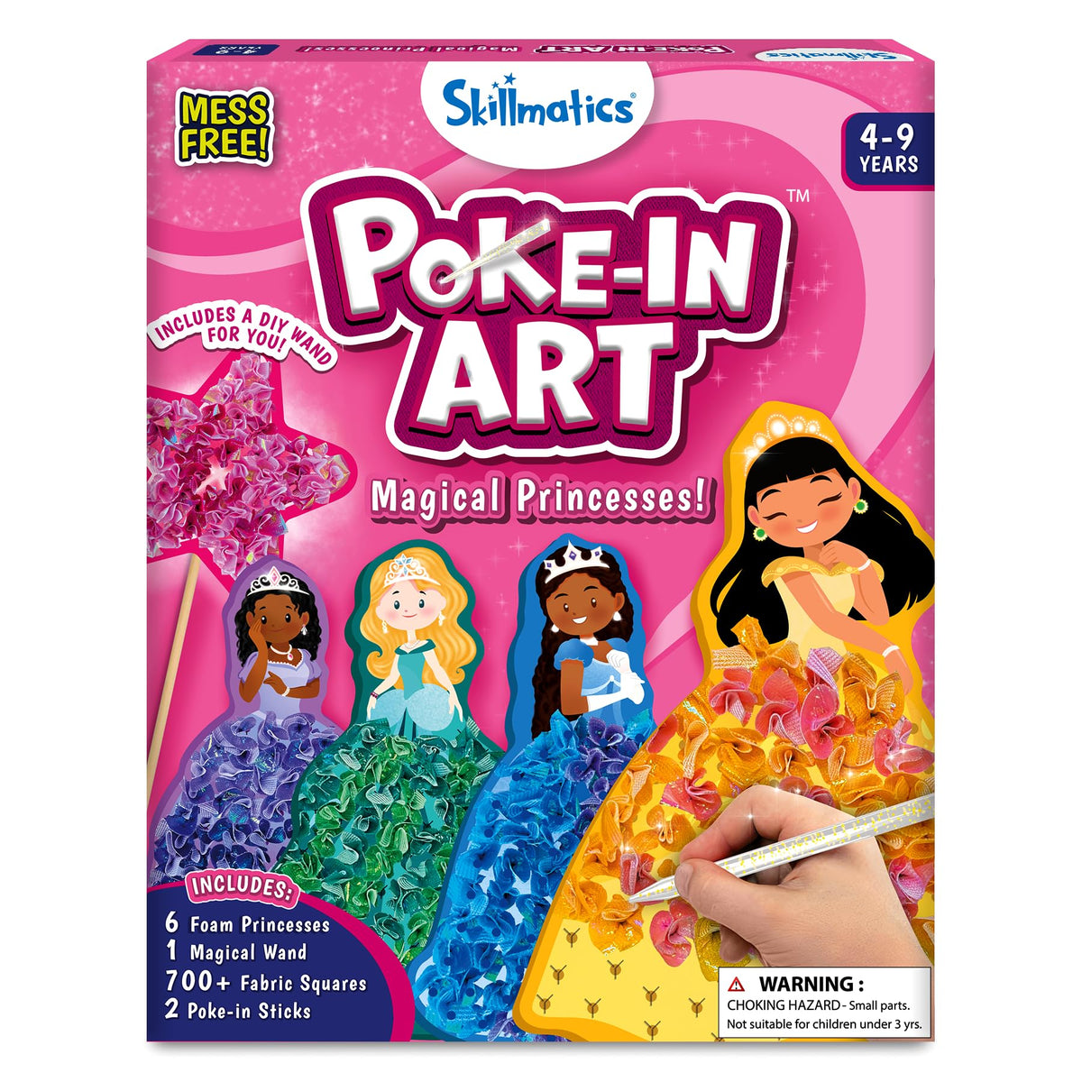 Skillmatics Poke-in Art princess kit with fabric squares for mess-free gown decorating