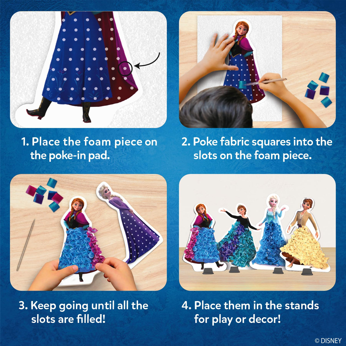 Skillmatics Poke-in Art sticks and pad enable easy, mess-free crafting.
