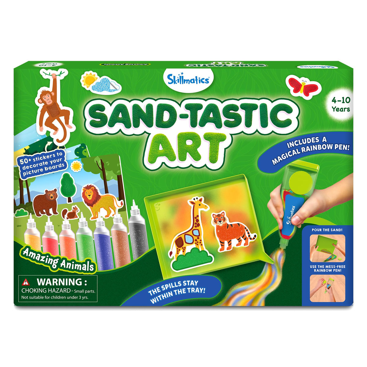 Skillmatics Sand Art Kit with colorful sand bottles for vibrant crafts