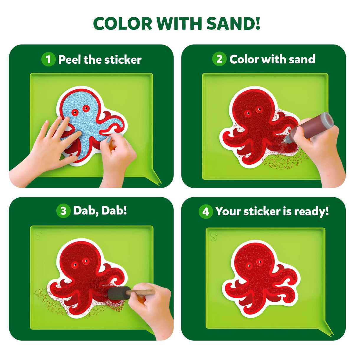 Skillmatics Sand Art Kit sticker collection sparks imaginative animal scenes