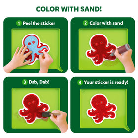 Skillmatics Sand Art Kit sticker collection sparks imaginative animal scenes