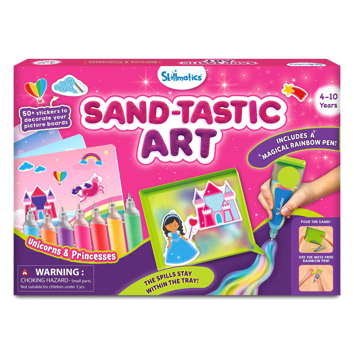 Skillmatics Sand Art unicorn sticker scene enhances creativity with colorful stickers