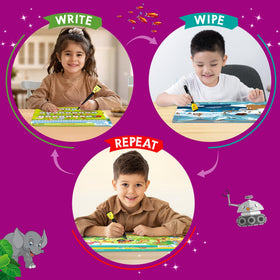 Amusement park setup helps kids practice observation with engaging prompts