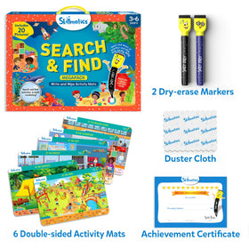 Skillmatics Megapack double-sided mats for versatile learning games and exploration.