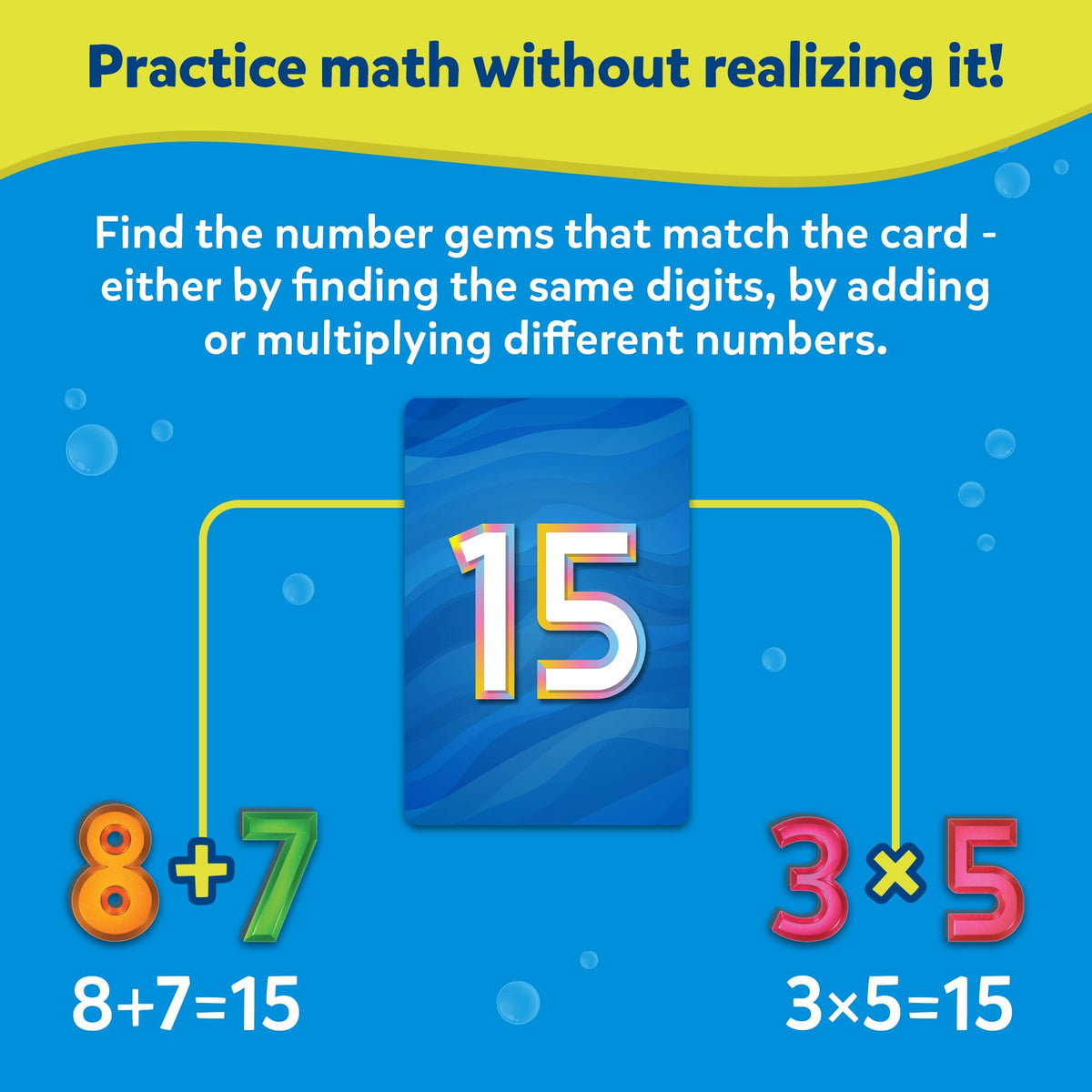 Skillmatics Seek & Splash colorful gems as kids search for matches.