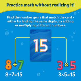 Skillmatics Seek & Splash colorful gems as kids search for matches.