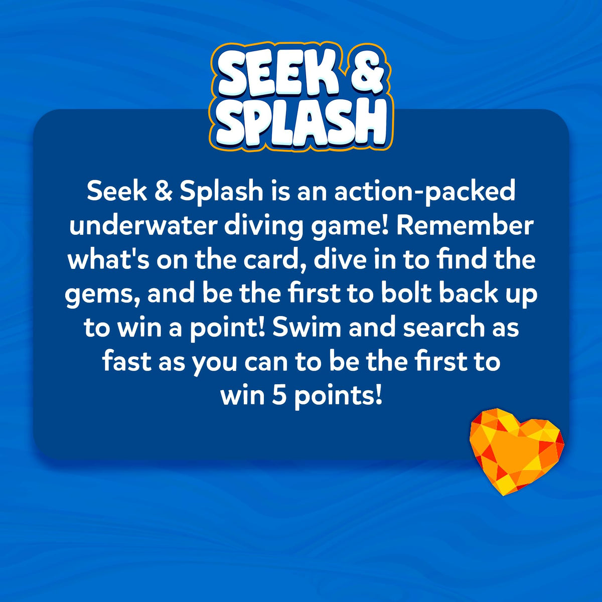 Skillmatics Seek & Splash instruction manual shown for quick setup and use.