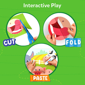 Folding and pasting activities help build hand-eye coordination.