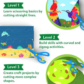 Glue stick included for sticking cut shapes onto creative projects.