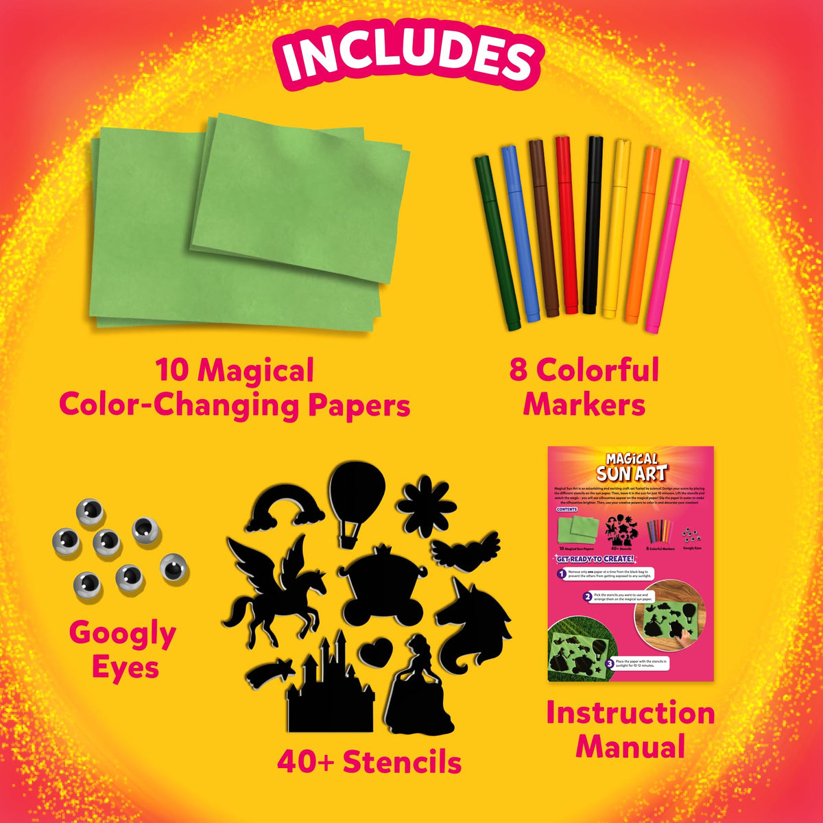 Skillmatics Sun Paper Art Kit dipping in water brightens the print