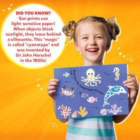 Skillmatics Sun Paper Art Kit googly eyes decorate finished designs.