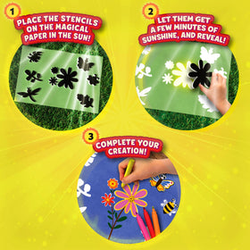 Skillmatics Sun Paper Art Kit with markers for colorful, kid-friendly creations.