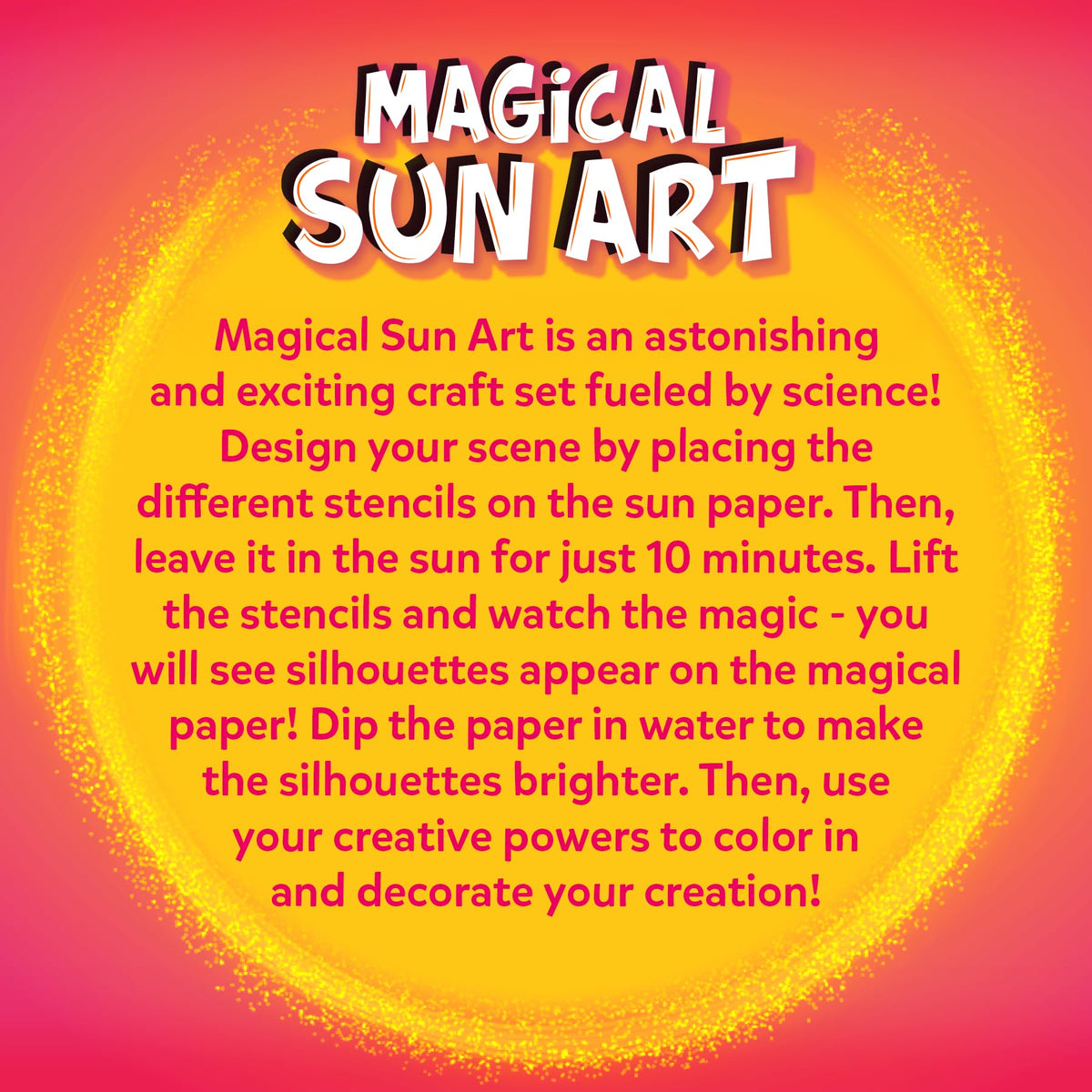 Skillmatics Sun Paper Art Kit unicorn princess scene comes alive