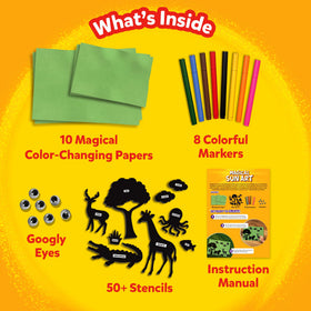Skillmatics Sun Paper Art Kit water dip brightens prints for vivid results.