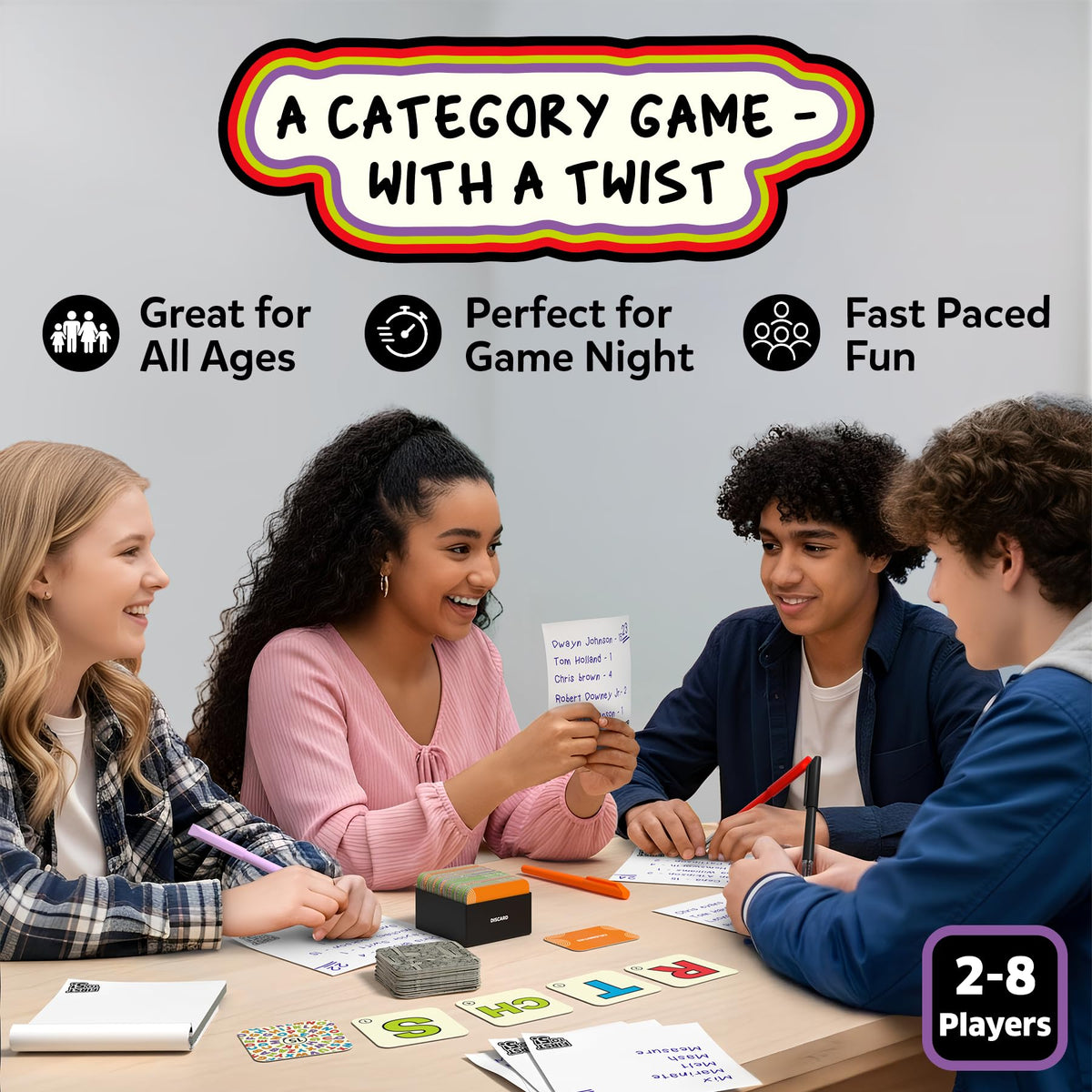 Skillmatics wild card action showing strategic twist during play.