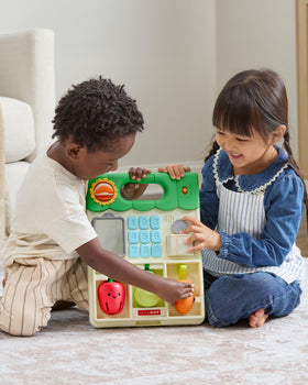 Skip Hop farmstand design with fruits and veggies inspires pretend play