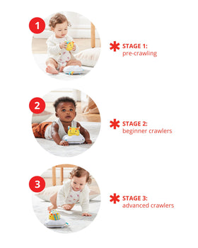 Skip Hop Follow-Me Bee cloud movement stage 2 keeps baby nearby for easy crawling.