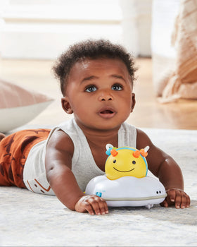 Skip Hop Follow-Me Bee colorful lights and sounds boost engagement and sensory play.