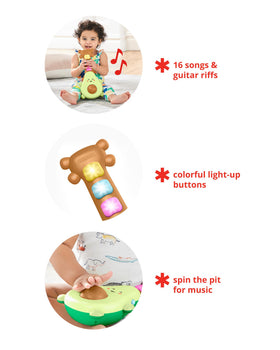 Skip Hop Rock-A-Mole Guitar light-up buttons spark interactive moments.