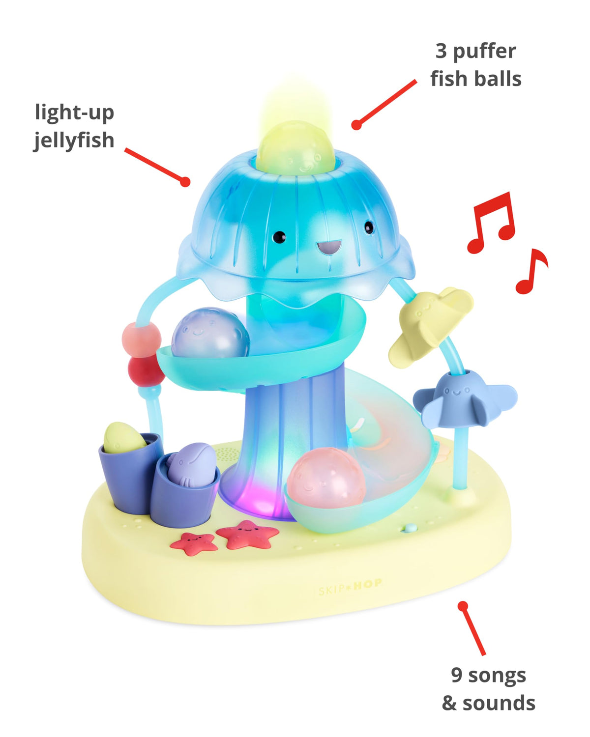 Skip Hop Seascape bead mover promotes hand-eye coordination and fine motor play