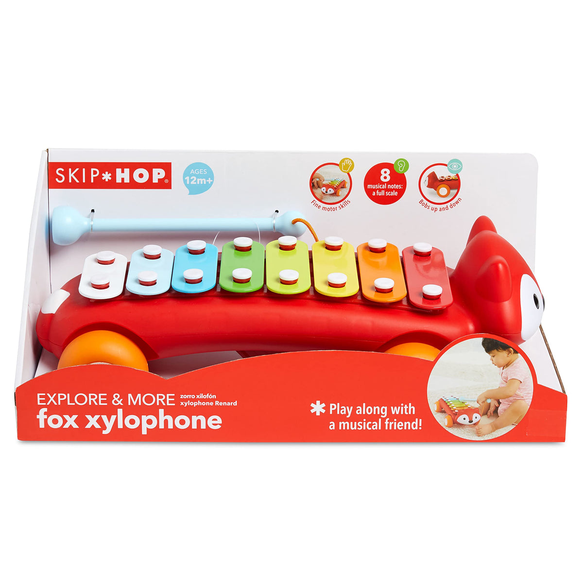 Skip Hop Xylophone Fox dimensions 13 by 6 by 4 inches
