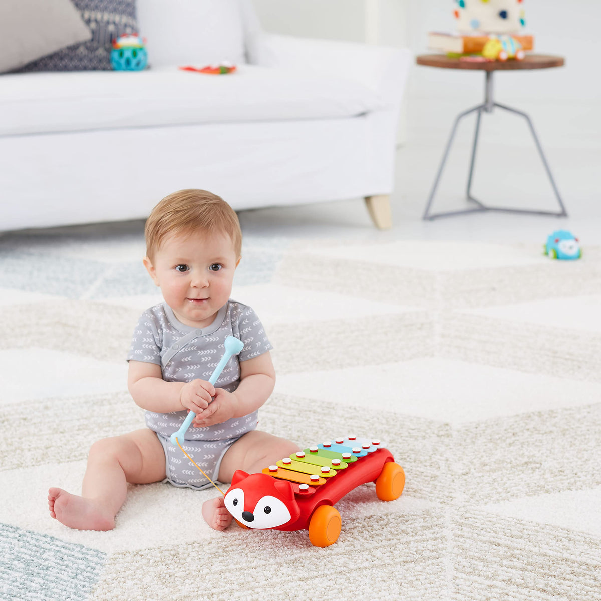 Skip Hop Xylophone Fox fox figure bobs during play