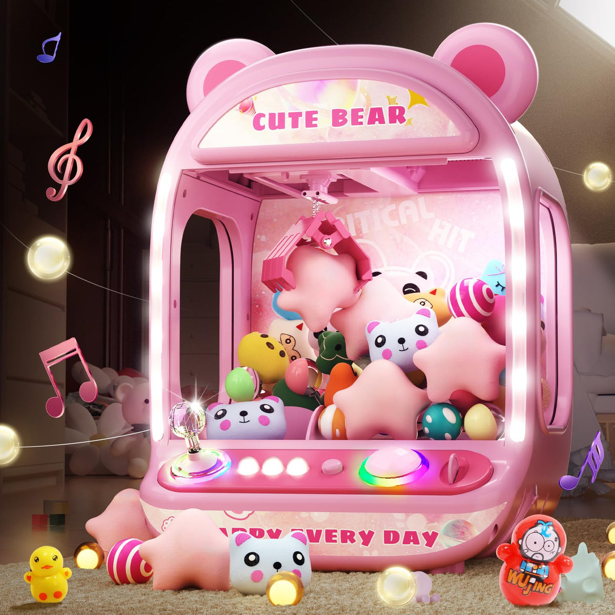 Skirfy Claws Mini Machine with unicorn prizes inviting kids to play and win.