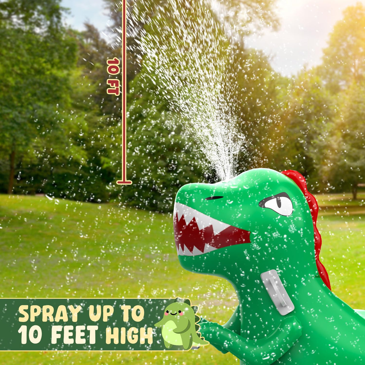 Skirfy dinosaur pool float with backrest and cup holders