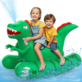 Skirfy dinosaur sprinkler pool float for kids with splashy fun