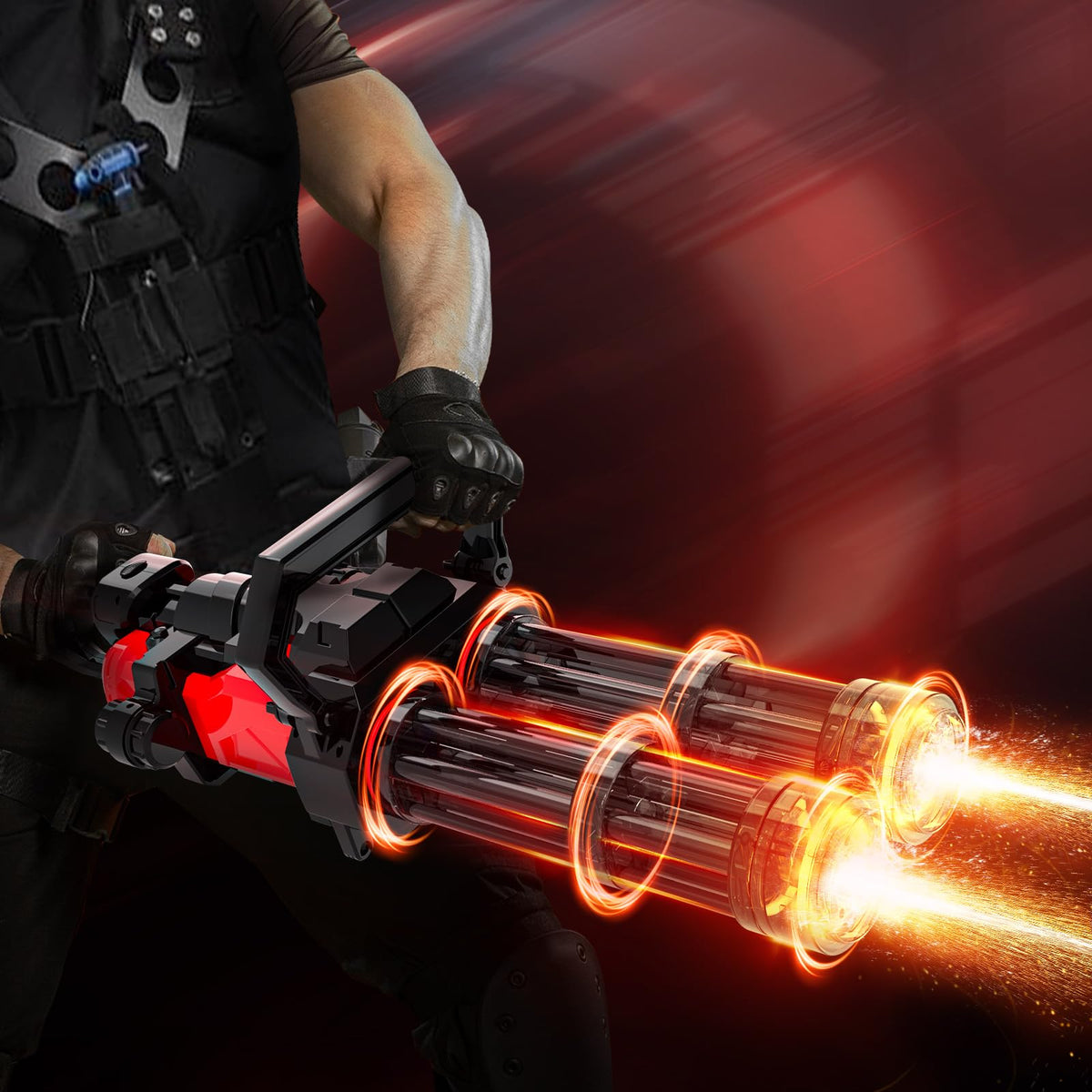 Skirfy Gatling water gun kit with accessories and a 3-year warranty for peace of mind