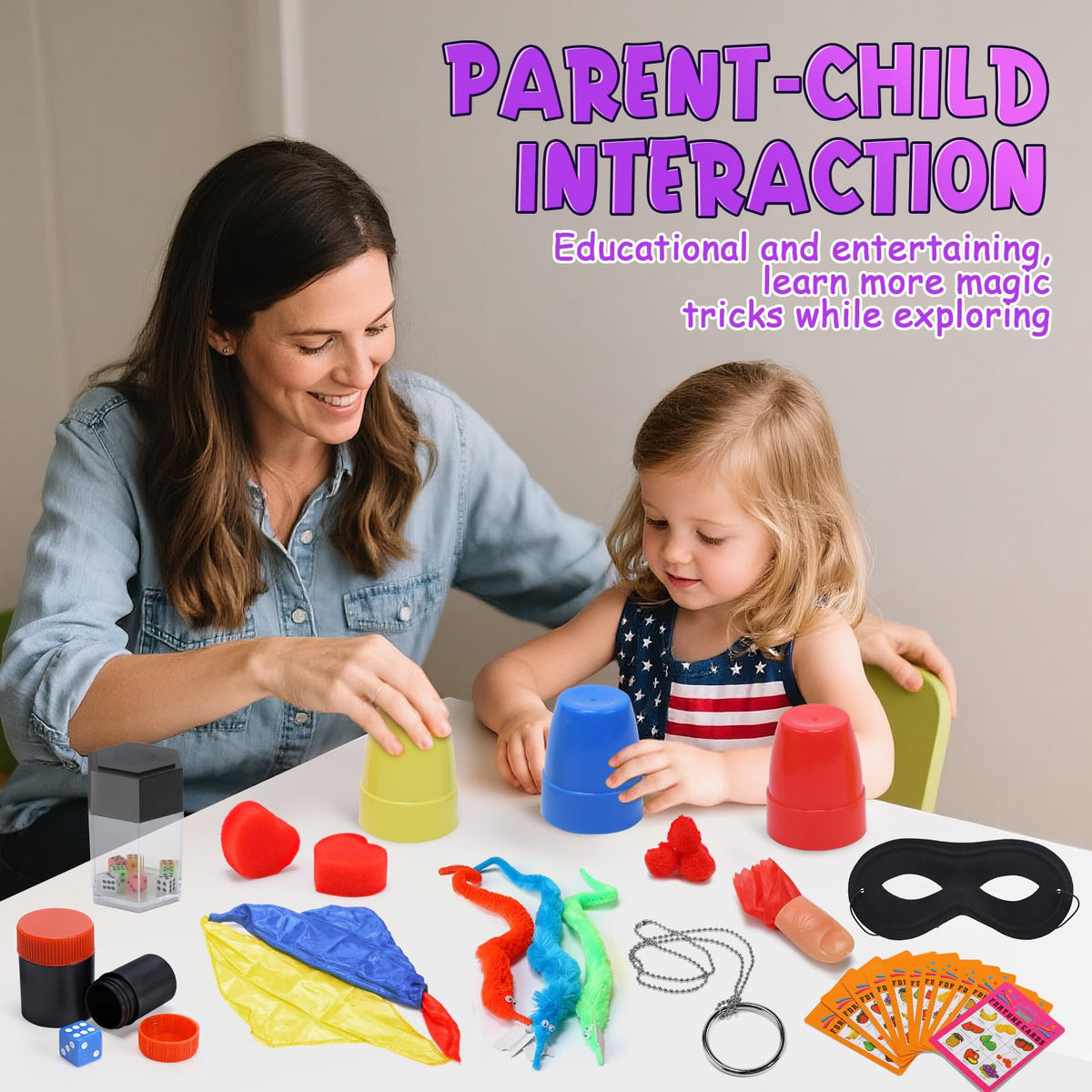 Skirfy Magic Kit supports child performance during family demonstrations.