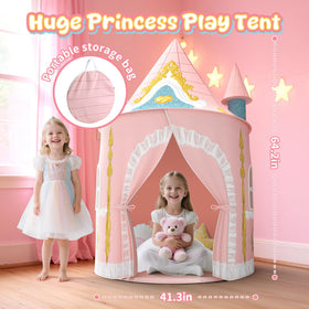 Skirfy Princess Castle structure with sturdy frame for indoor outdoor use