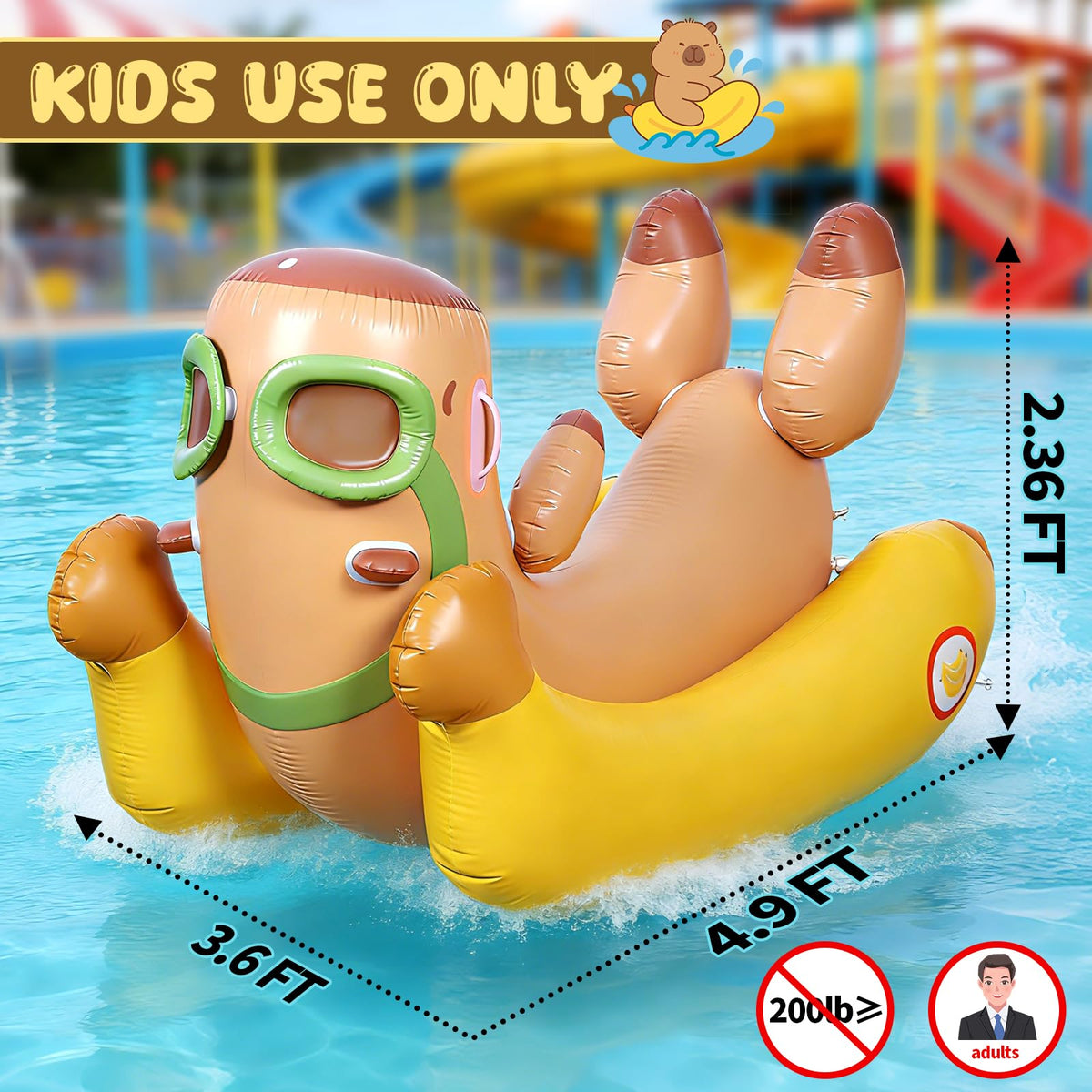 Skirfy inflatable rocking horse float for kids