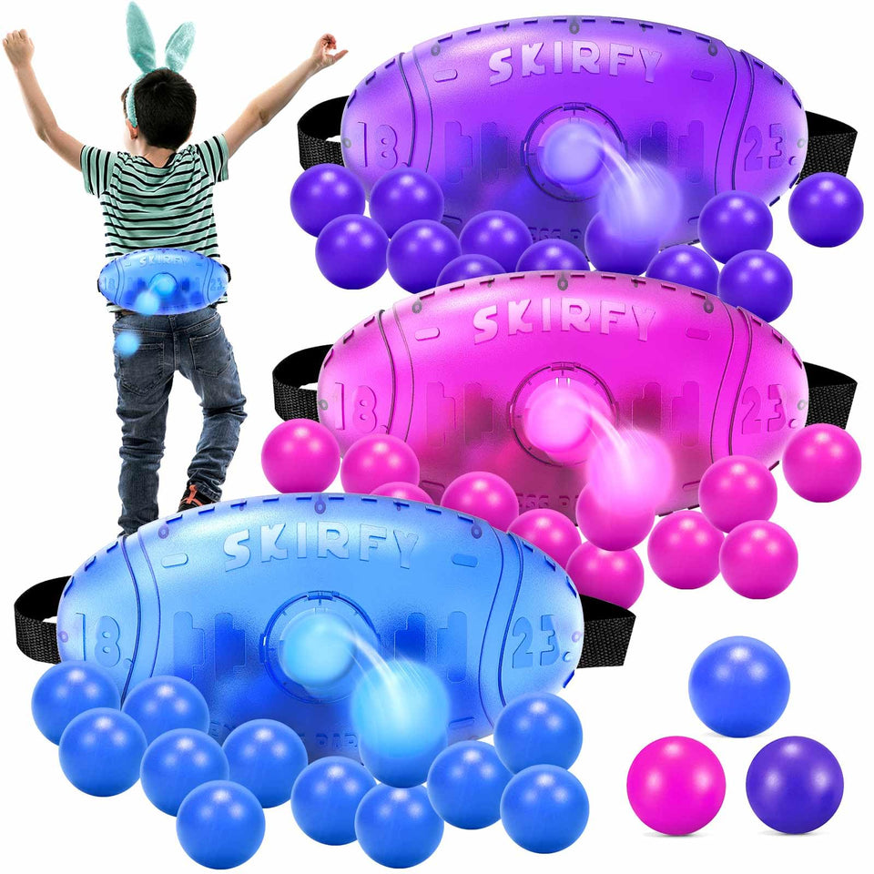 Skirfy shaking ball trio pack for indoor and outdoor family games.
