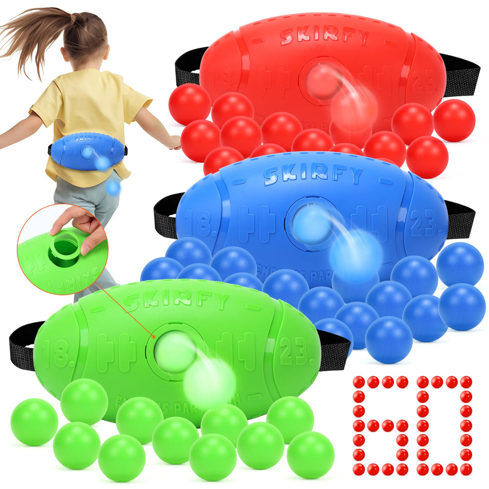 Skirfy Shaking Swing Balls 3-pack assembly for quick setup at gatherings