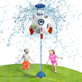 Skirfy rocket sprinkler backyard gift suits kids' summer celebrations