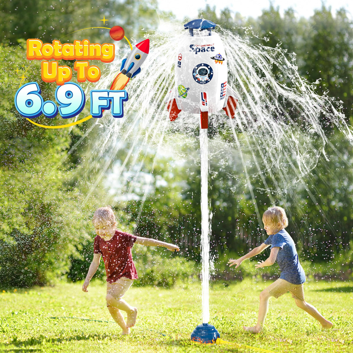 Skirfy rocket sprinkler stickers personalize the toy for creative play