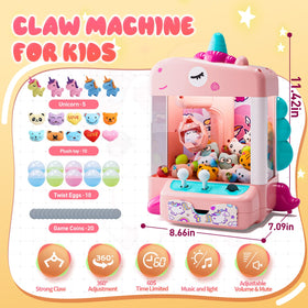 Skirfy Unicorns Claw Machine 60-second timer for friendly competition